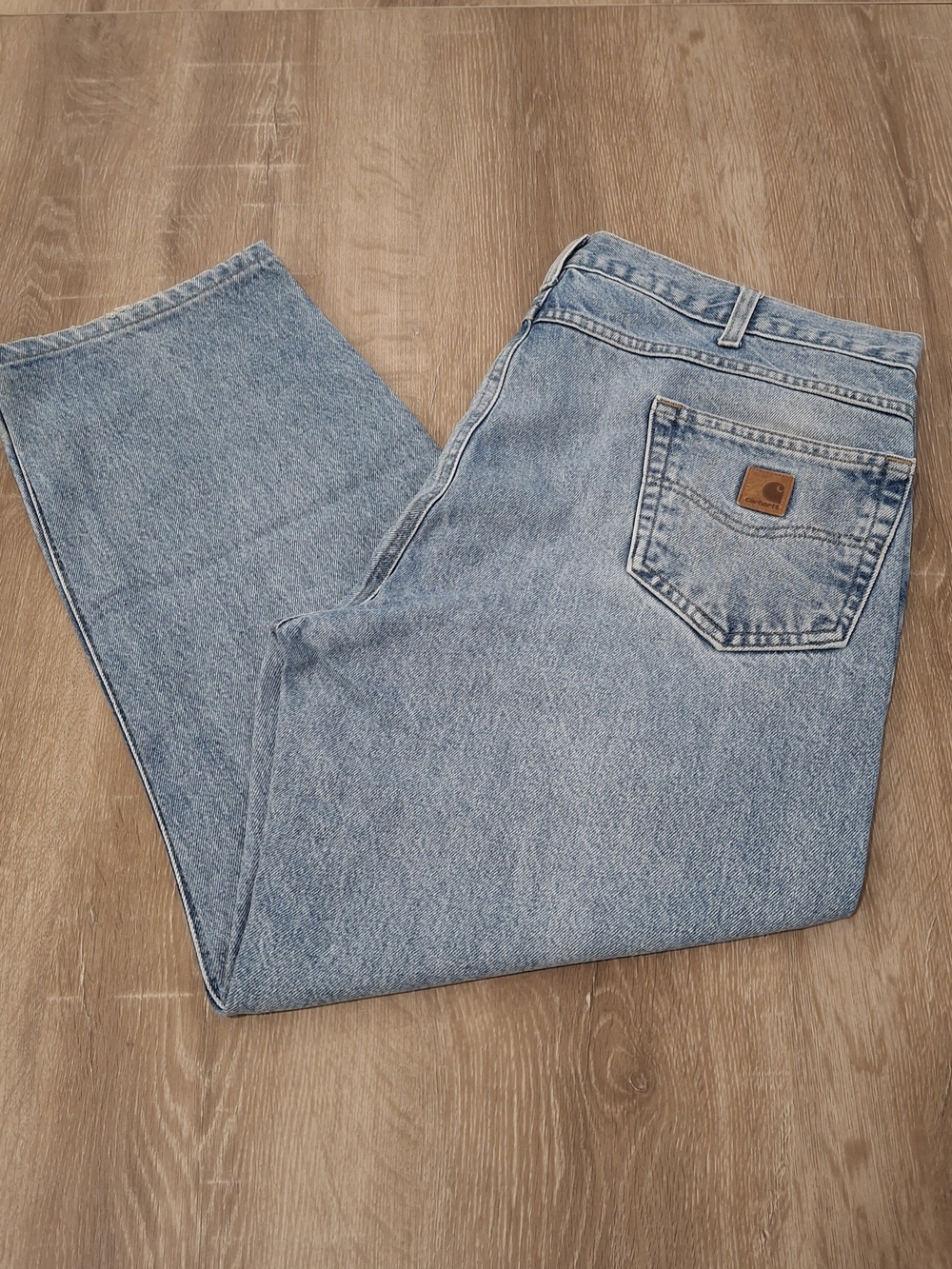 Carhartt B17STW Relaxed Fit Jeans Men's 42x30 Light Blue Workwear